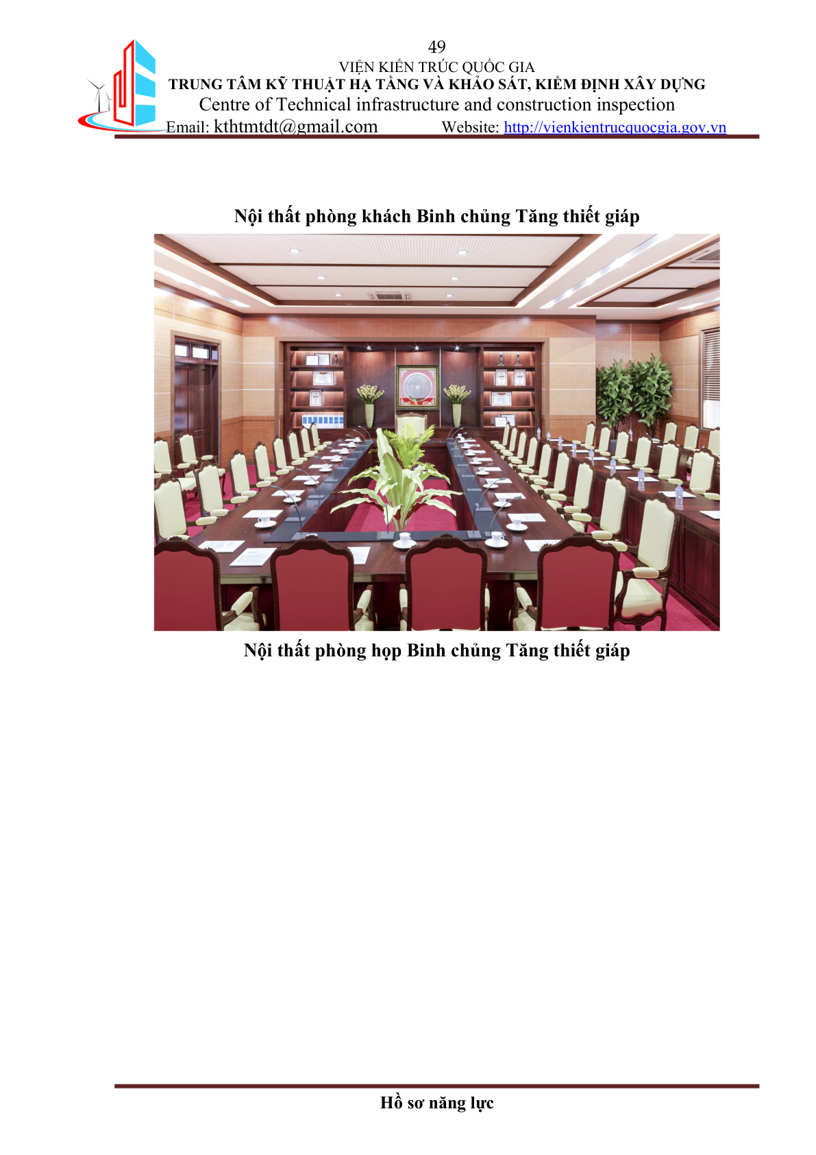 Nội thất phòng họp Binh chủng Tăng thiết giáp