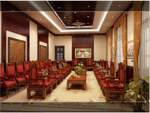 Nội thất phòng khách quốc tế báo Nhân dân